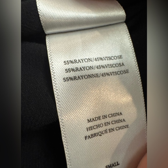 Rails Black Nala Satin oversized v neck dress top size small - Picture 14 of 16